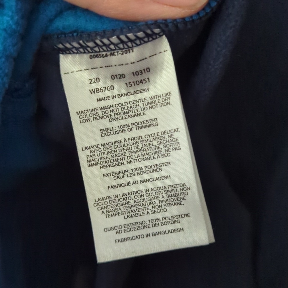 Columbia Blue Classic Fleece Full Zip Jacket Size Large (14/16) - Picture 5 of 5